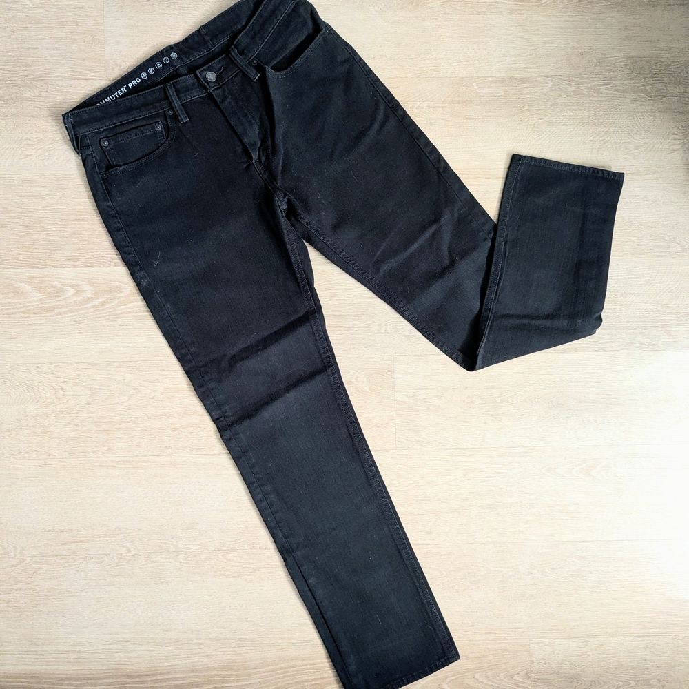 Levis Commuter Pro Jeans Mens 34x32 Black Pants Reflective Cordura Cycling